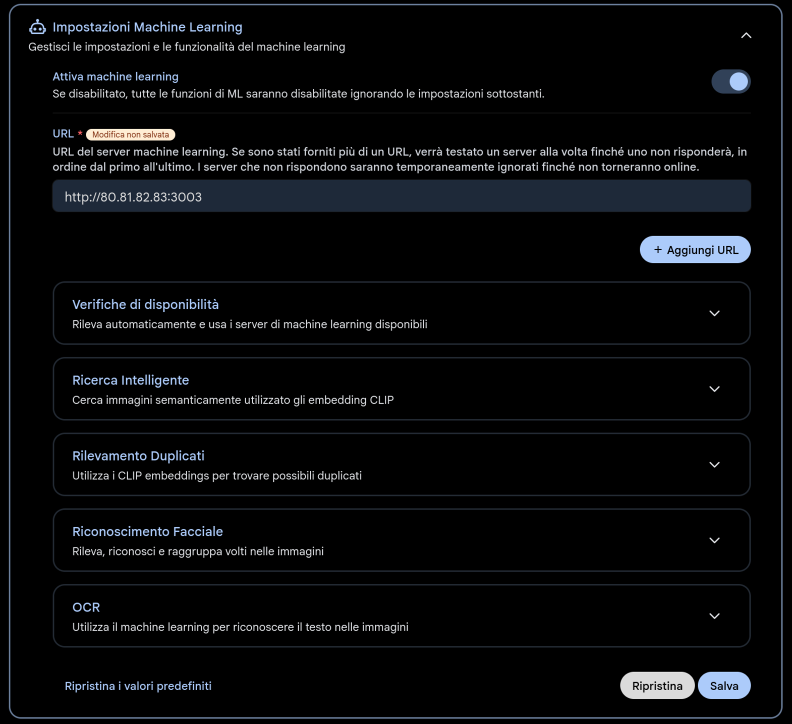 Immich Machine Learning